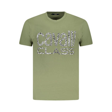 Green Cotton Men T-Shirt