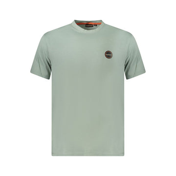 Green Cotton Men T-Shirt