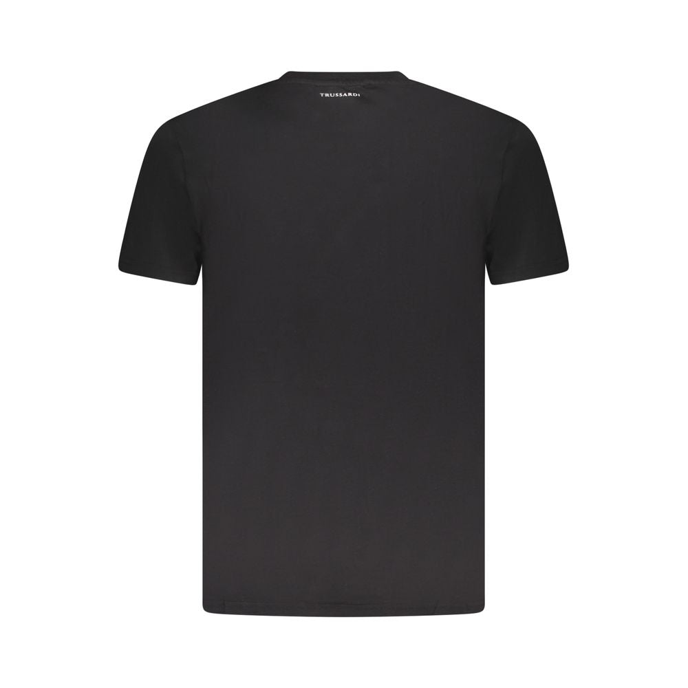 Black Cotton Men T-Shirt