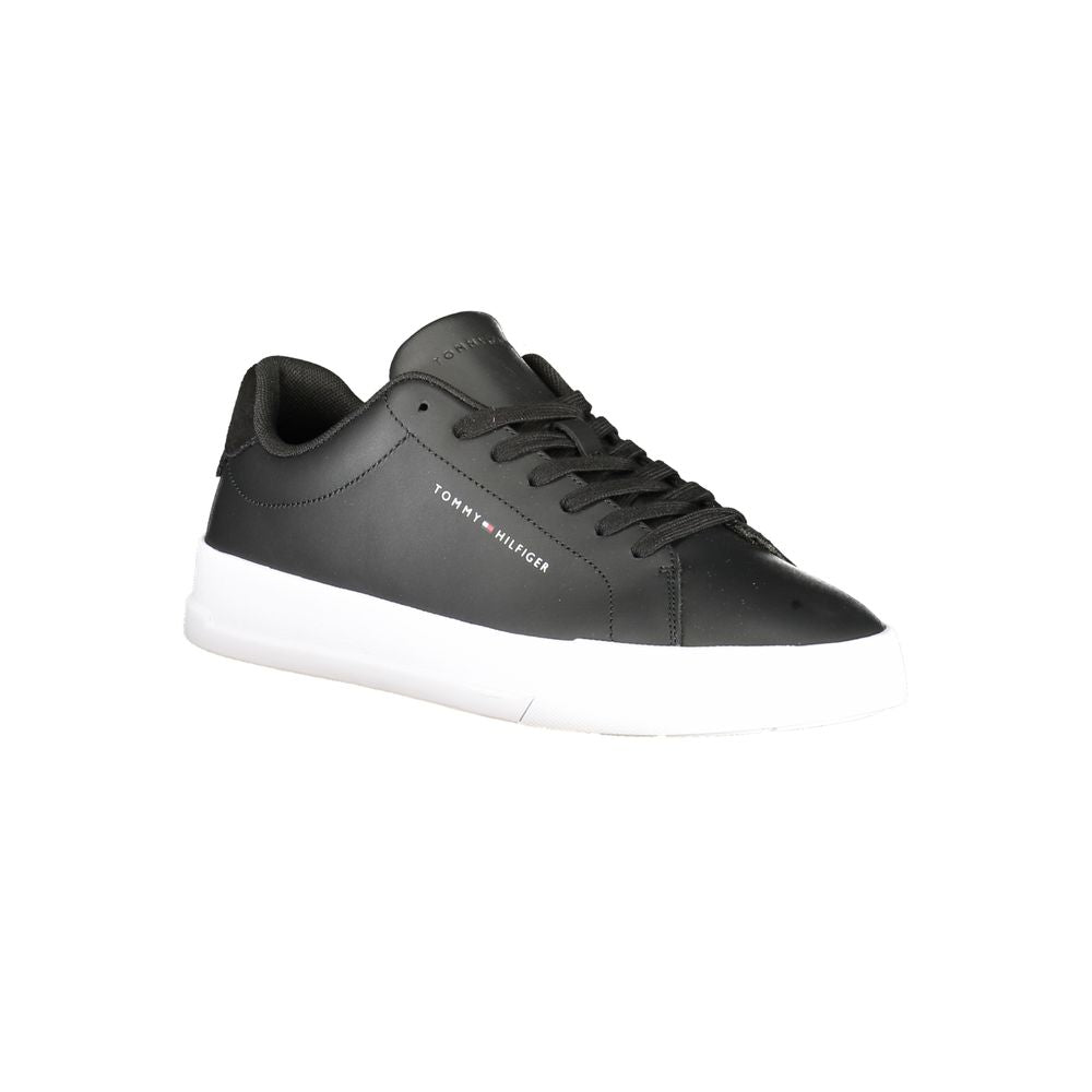 Black Leather Men Sneaker