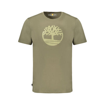 Green Cotton Men T-Shirt