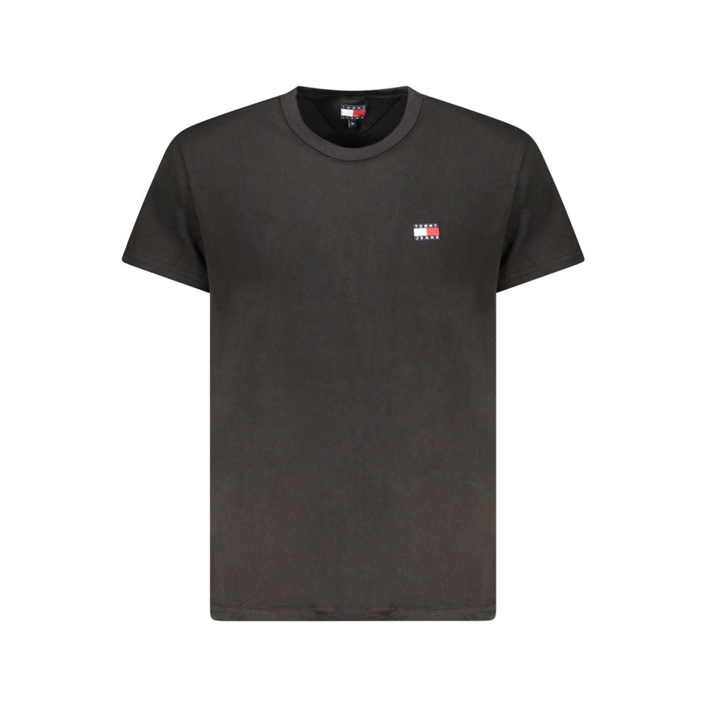 Black Cotton Men T-Shirt
