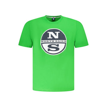 Green Cotton Men T-Shirt