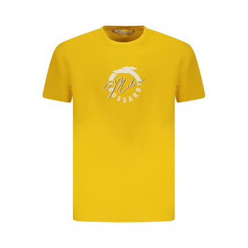 Yellow Cotton Men T-Shirt
