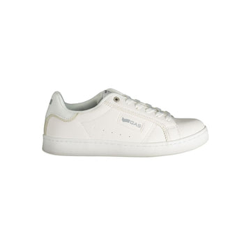 White Polyester Women Sneaker