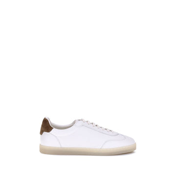 White Calf Leather Bos Taurus Low Top Sneakers