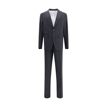 Black Fleece Wool Two-Piece Suit