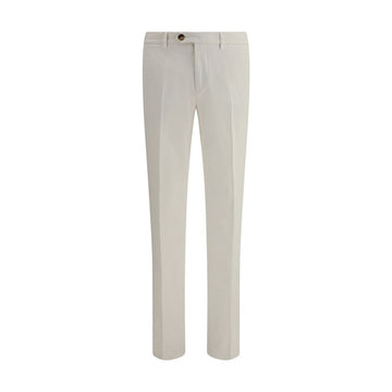White Cotton Casual Pants