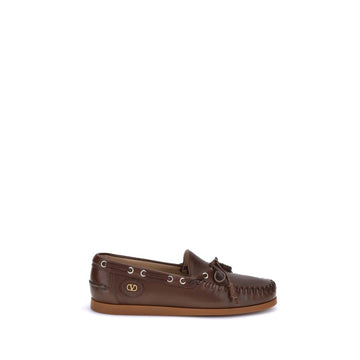 Brown Calf Leather Bos Taurus Slip-On Loafers