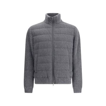Gray Wool Bomber