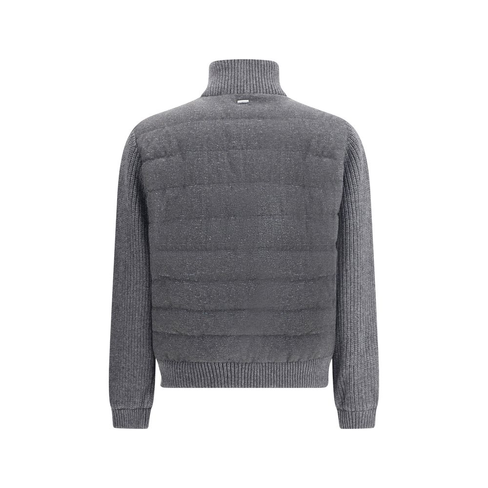 Gray Wool Bomber