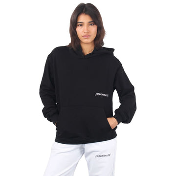 Black Cotton Women Hoodie