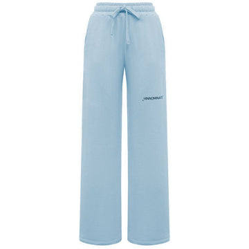 Blue Cotton Women Palazzo Pants