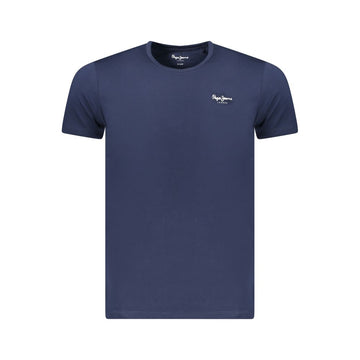 Blue Cotton Men T-Shirt