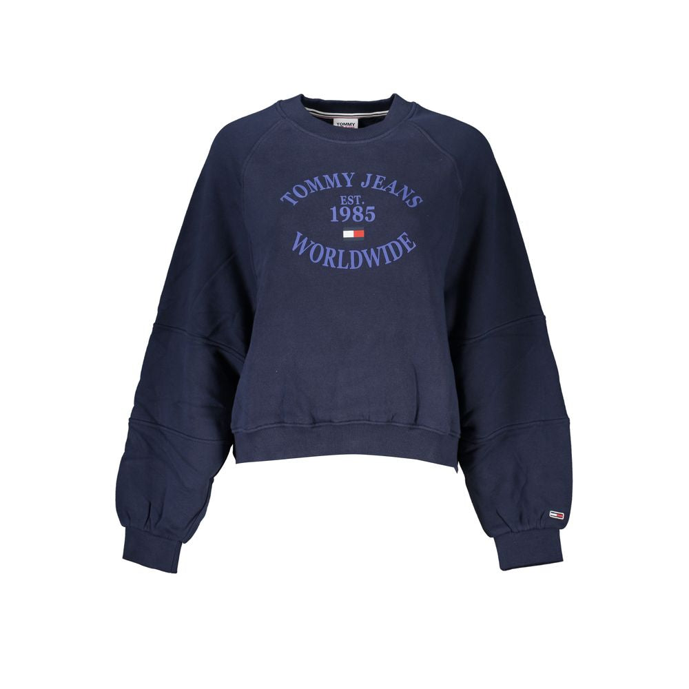 Blue Cotton Women Sweater
