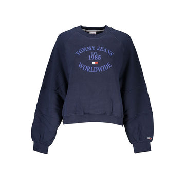 Blue Cotton Women Sweater
