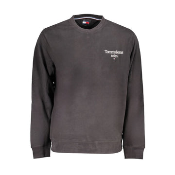 Black Cotton Men Sweater