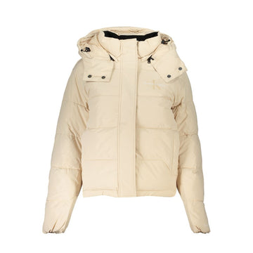 Beige Polyester Jackets & Coat