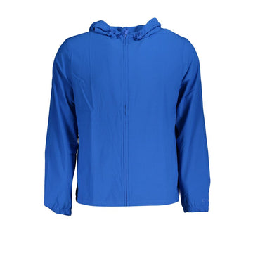 Blue Polyester Men's Sport Jacket
