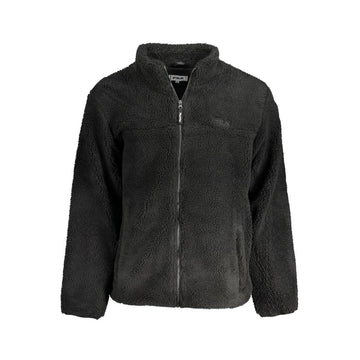 Black Polyester Men Jacket