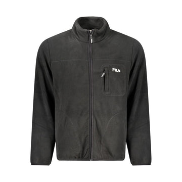 Black Polyester Men Jacket