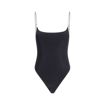 Black Polyamide One-Piece Swimsuit