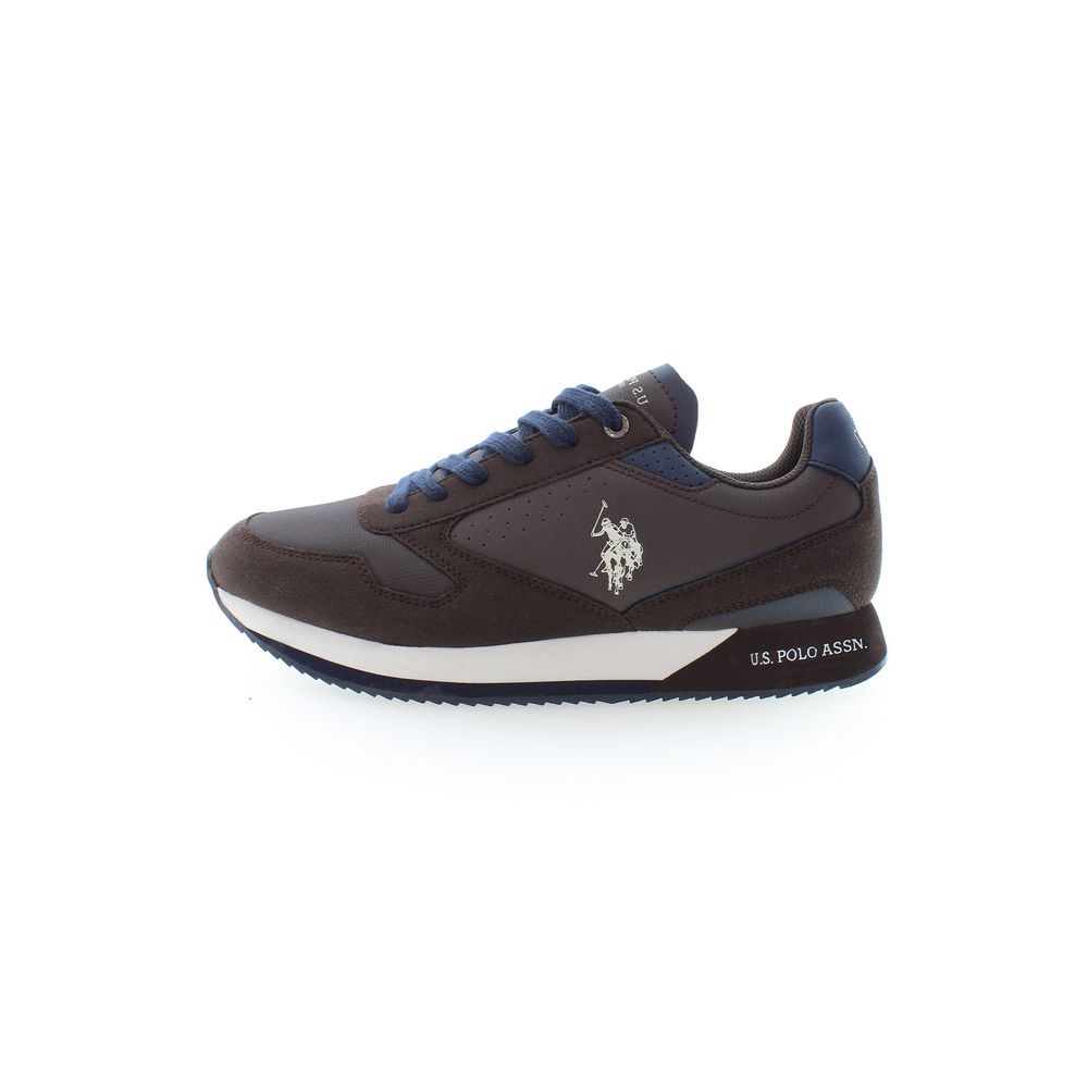 Brown Polyester Sneaker