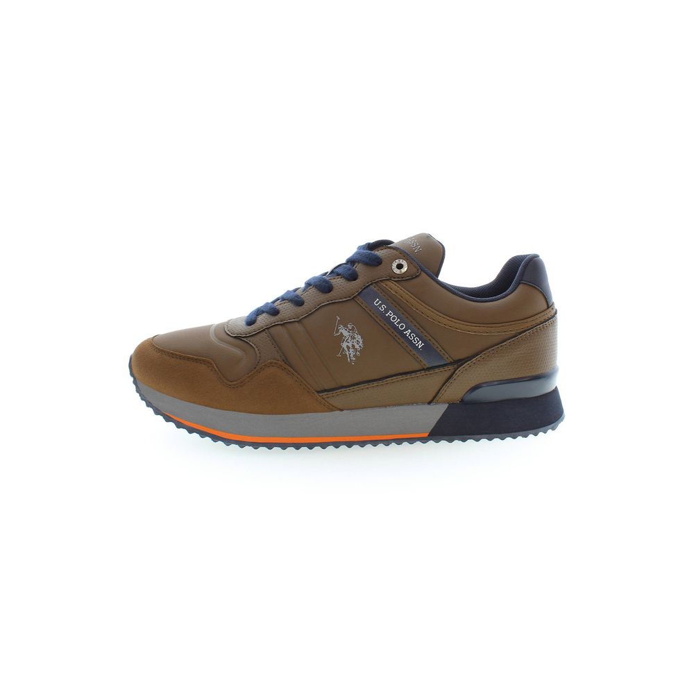Brown Polyester Sneaker