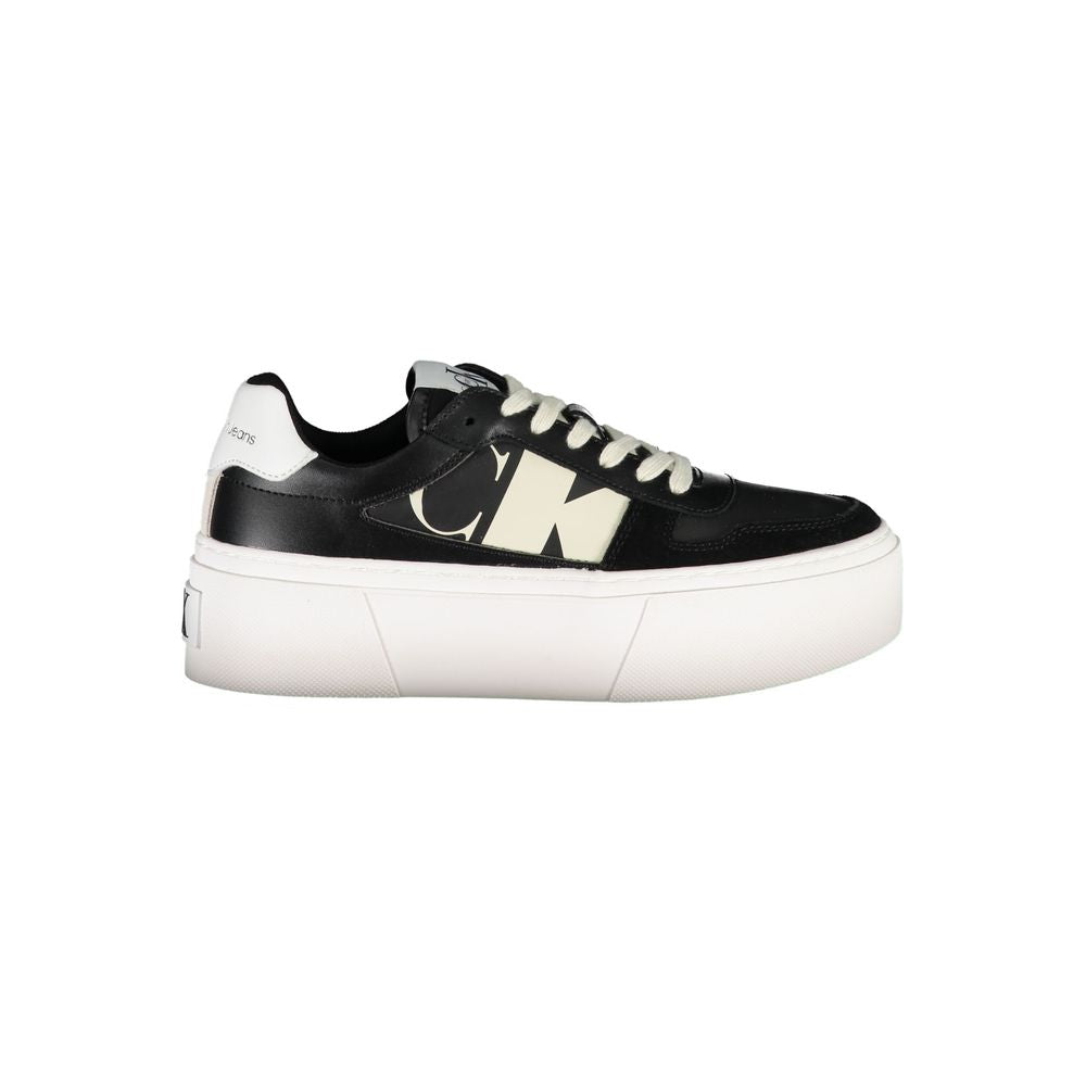Black Polyester Sneaker