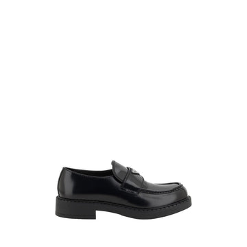 Black Rubber Platform Loafers