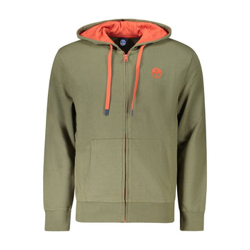 Green Cotton Men's Hooded Sweater