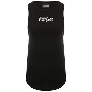 "Black Cotton Women Tank Top"