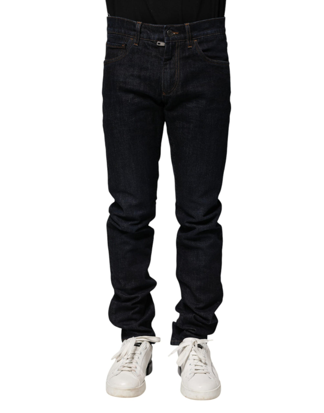 Black Cotton Skinny Denim Men Jeans