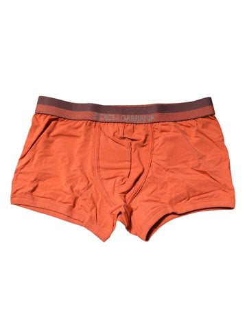 Orange Cotton Regular Boxer Brief Underwear