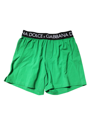 Green Cotton Regular Boxer Shorts Underwear