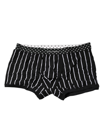 Black White Striped Regular Boxer Underwear