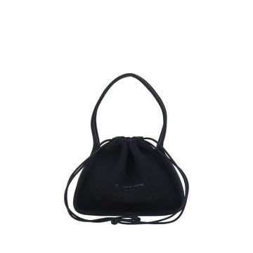 Black Polyester Shoulder Bag