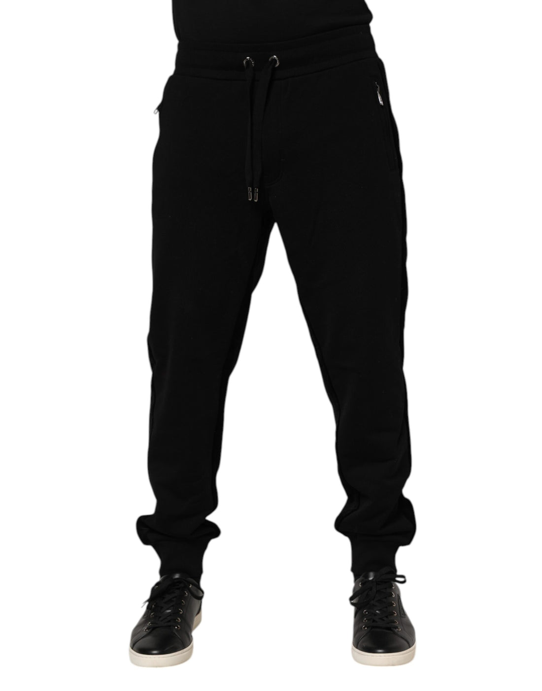 Black Cotton Men Jogger Sweatpants Pants
