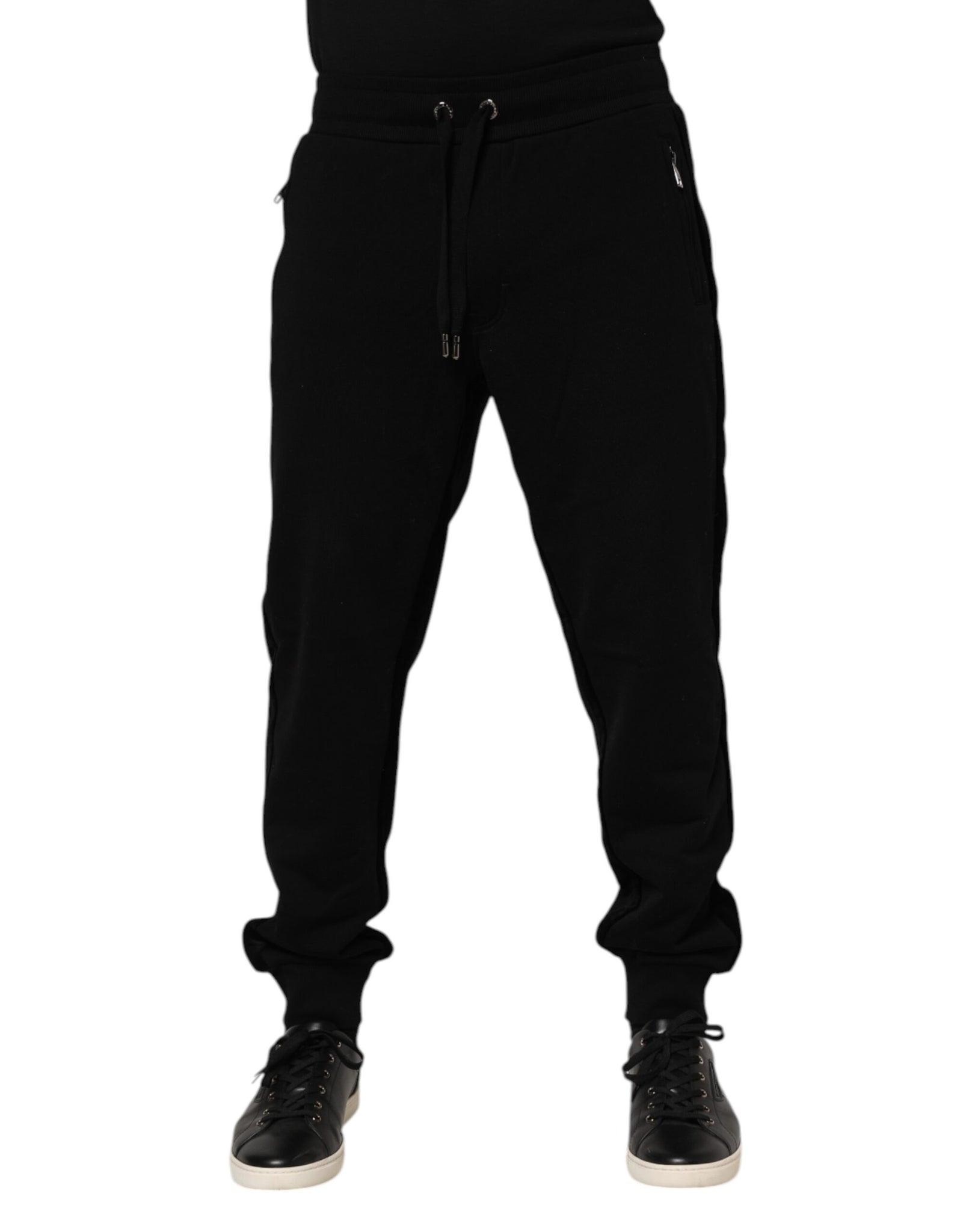 Black Cotton Men Jogger Sweatpants Pants