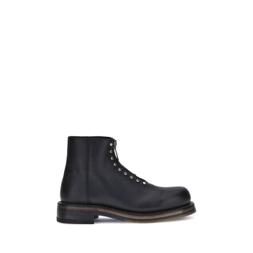 Black Calf Leather Bos Taurus Ankle Boots