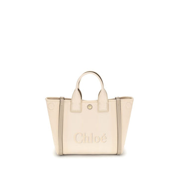 Beige Cotton Shoulder Bag