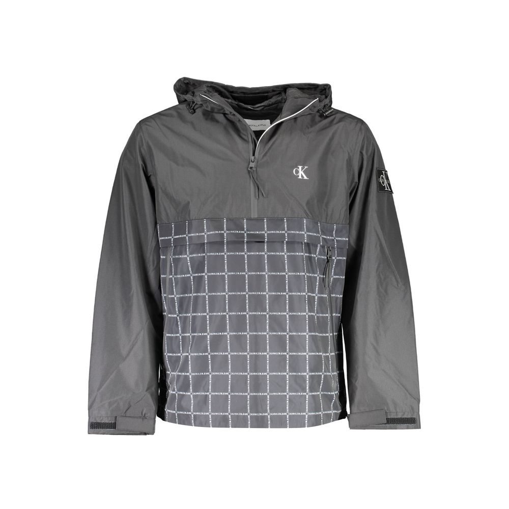 Black Polyester Men's Jacket