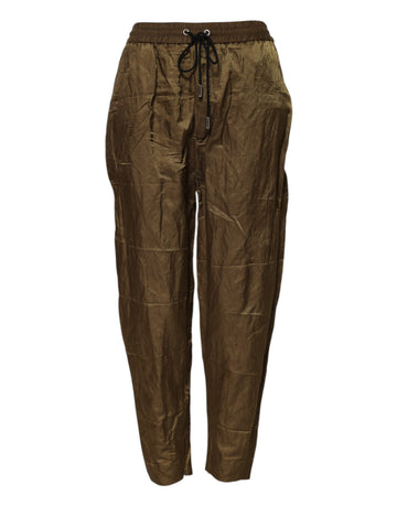 Brown Mid Waisted Women Sweatpants Pants