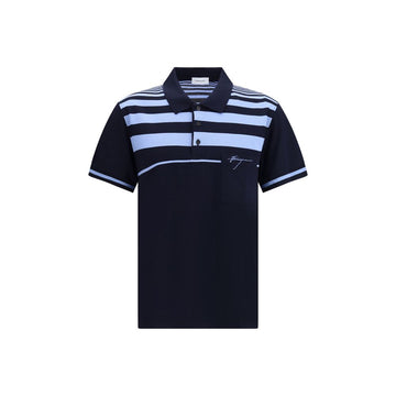 Blue Cotton Polo Shirt