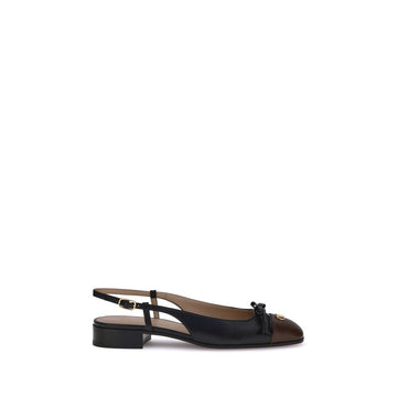 Black Goatskin Ballet Flats