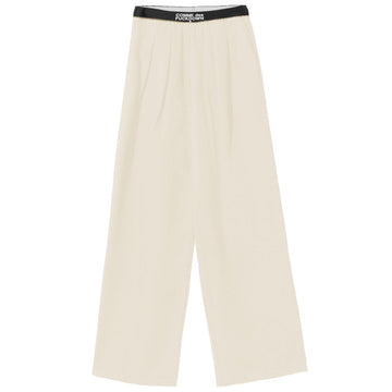 Beige Polyester Women Palazzo Trousers