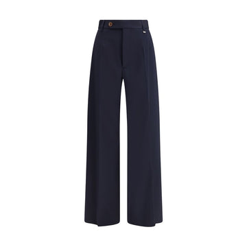 Black Fleece Wool Casual Pants