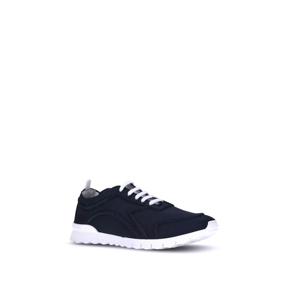 Black Cotton Athletic Sneakers