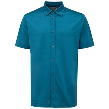 Blue Cotton Shortsleeve Shirt