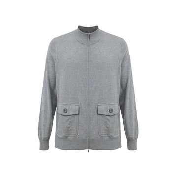 Gray Cotton Cardigan